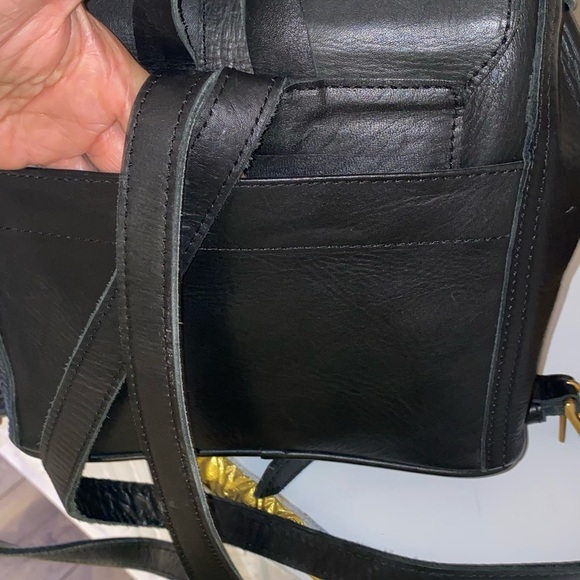 Abby Alley Mini Adelaide Backpack Handcrafted in Kenya in Black Leather main image 5